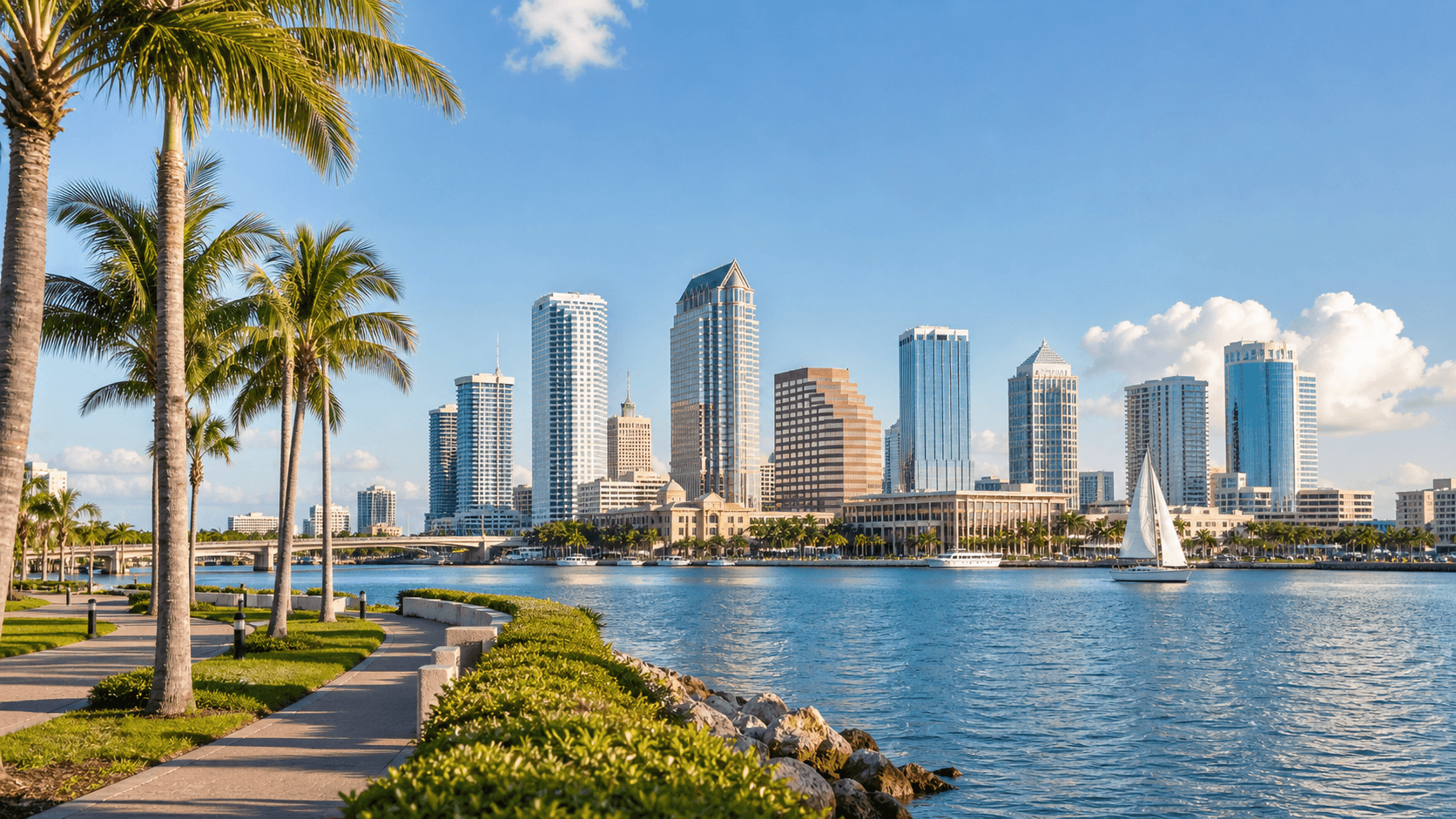 Tampa Bay waterfront and skyline representing 365INO's regional community presence
